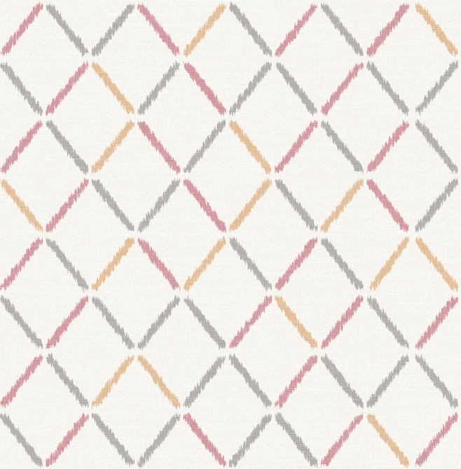 A-Street Prints Allotrope Rose Linen Geometric Wallpaper Theory Covers about 56.4 square feet 20.5-in by 33-ft long roll Unpasted 20.9 - My Fabric Connection -