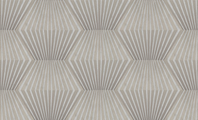 Advantage Lehnmann Taupe Geo Wallpaper Titanium Covers about 57.5 square feet Germany Unpasted 12.6-in repeat, straight match 20.9-in by 33-ft long roll - My Fabric Connection -