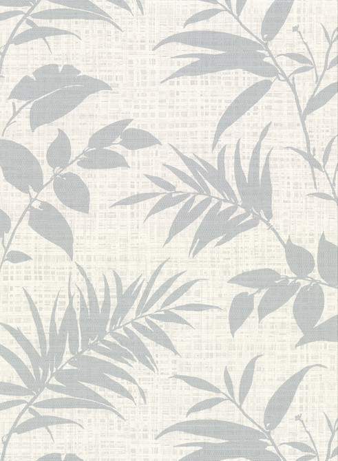 Warner Chandler Off White Botanical Faux Grasscloth Wallpaper Warner Textures IX 2754 Main Street Covers about 60.8 square feet United States Unpasted 20.5-in repeat, drop match 27-in by 27-ft long roll - My Fabric Connection -