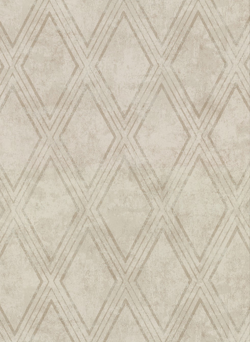 Warner Dartmouth Taupe Faux Plaster Geometric Wallpaper Warner Textures IX 2754 Main Street Covers about 60.8 square feet United States Unpasted 20.5-in repeat, drop match 27-in by 27-ft long roll - My Fabric Connection -