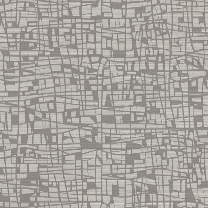 Warner Tiffany Grey Abstract Geometric Wallpaper Warner Textures X Covers about 60.8 square feet United States Unpasted 18-in repeat, drop match 27-in by 27-ft long roll - My Fabric Connection -