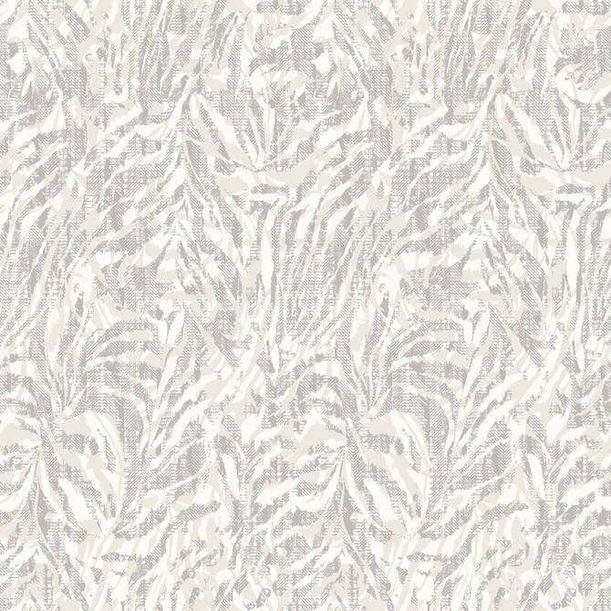 ohpopsi Davy Light Grey Zebra Wallpaper Wild Covers about 54.2 square feet Great Britain Unpasted 19.7-in repeat, straight match 19.7-in by 33-ft long roll - My Fabric Connection -