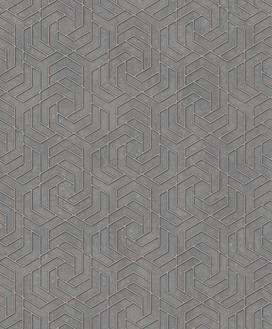 Advantage Tama Charcoal Geometric Wallpaper Windsong Covers about 57.5 square feet 20.9-in by 33-ft long roll Unpasted 6.3 - My Fabric Connection -