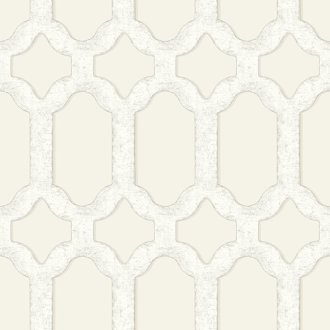 Chesapeake Chervil Cream Trellis Wallpaper Wildflower Covers about 56.4 square feet United States Prepasted 20.5-in repeat, straight match 20.5-in by 33-ft long roll - My Fabric Connection -