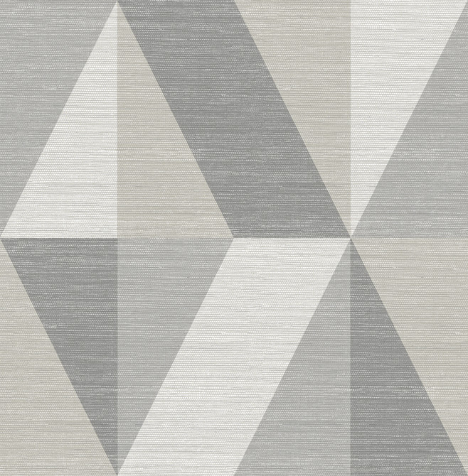 A-Street Prints Winslow Stone Geometric Faux Grasscloth Wallpaper Solace Covers about 56.4 square feet Great Britain Unpasted 20.86-in repeat, straight match 20.5-in by 33-ft long roll - My Fabric Connection -
