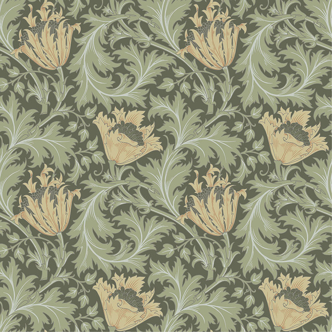 A-Street Prints Anemone Moss Floral Trail Wallpaper Hidden Treasures Covers about 57.5 square feet Sweden Unpasted 10.4-in repeat, straight match 20.9-in by 33-ft long roll - My Fabric Connection -