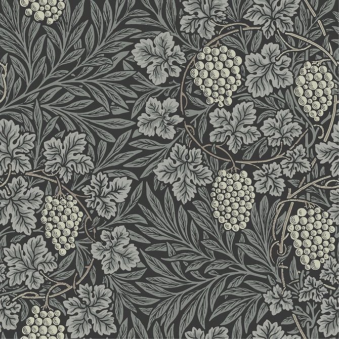 A-Street Prints Vine Denim Woodland Fruits Wallpaper Hidden Treasures Covers about 57.5 square feet Sweden Unpasted 20.9-in repeat, straight match 20.9-in by 33-ft long roll - My Fabric Connection -