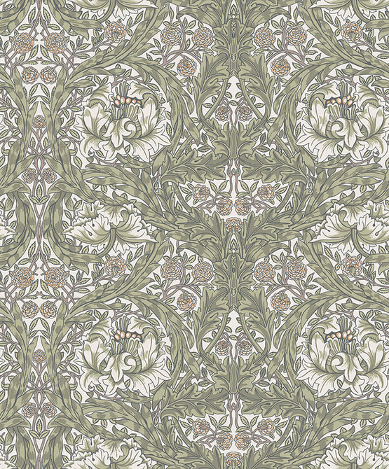 A-Street Prints African Marigold Green Floral Wallpaper Hidden Treasures Covers about 57.5 square feet 20.9-in by 33-ft long roll Unpasted 12.6 - My Fabric Connection -