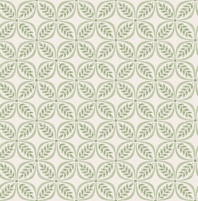 Advantage Morgrove Green Trellis Wallpaper Westbury Forest Covers about 56.4 square feet Great Britain Unpasted 20.9-in repeat, straight match 20.5-in by 33-ft long roll - My Fabric Connection -