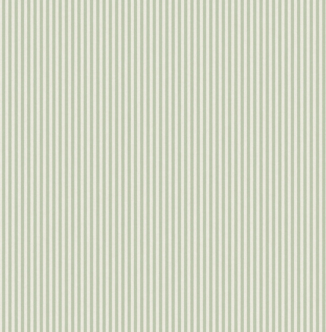 Advantage Ticking Light Green Stripe Wallpaper Westbury Forest Covers about 56.4 square feet Great Britain Unpasted No repeat, random match 20.5-in by 33-ft long roll - My Fabric Connection -
