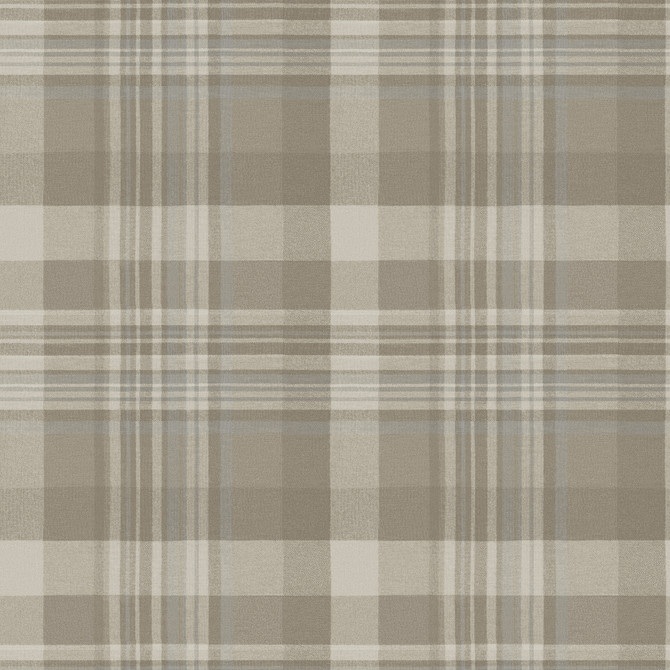 Chesapeake Dutton Plaid Light Brown Wallpaper Yellowstone Covers about 56.4 square feet United States Prepasted 20.5-in repeat, straight match 20.5-in by 33-ft long roll - My Fabric Connection -