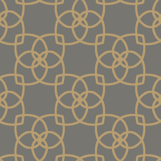 Antonina Vella Serendipity Grey & Gold Metallic Wallpaper Antonina Vella Dazzling Dimensions Volume II Covers about 57.8 square feet China Unpasted 10.4-in repeat, straight match 21-in by 33-ft long roll - My Fabric Connection -