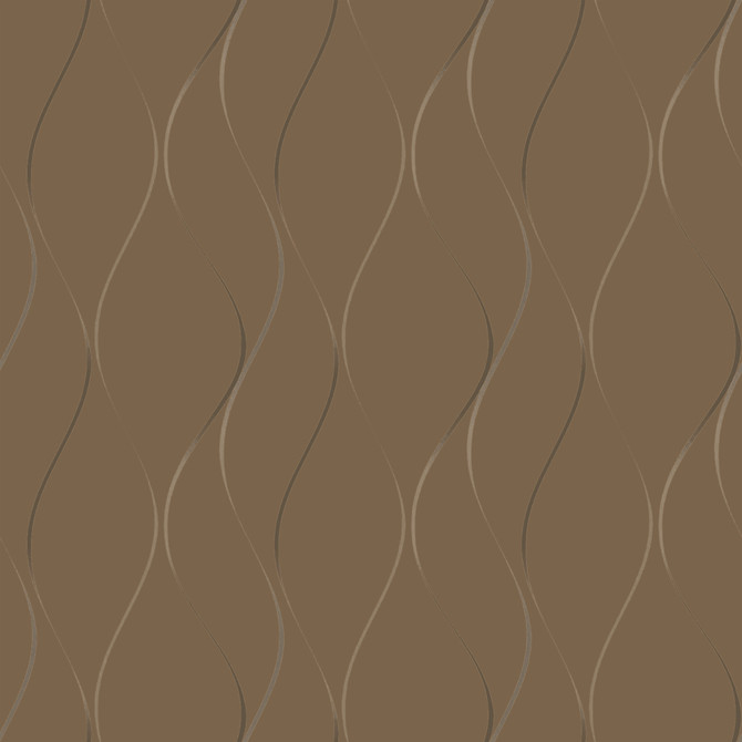 Antonina Vella Wavy Stripe Tan Metallic Wallpaper Antonina Vella Dazzling Dimensions Volume II Covers about 57.8 square feet China Unpasted 21-in repeat, straight match 21-in by 33-ft long roll - My Fabric Connection -