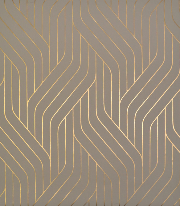 Antonina Vella Ebb & Flow Khaki & Gold Wallpaper Antonina Vella Modern Metals Covers about 56.9 square feet 20.8-in by 32.8-ft long roll Unpasted 12.6 - My Fabric Connection -