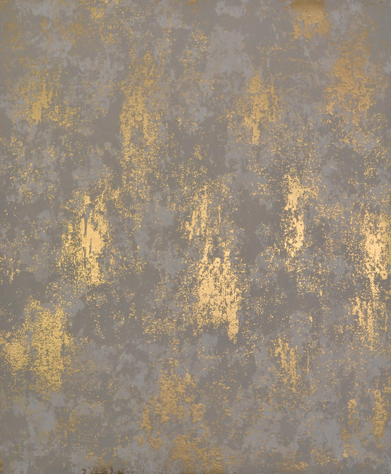 Antonina Vella Nebula Khaki & Gold Wallpaper Antonina Vella Modern Metals Covers about 56.9 square feet China Unpasted 25.2-in repeat, drop match 20.8-in by 32.8-ft long roll - My Fabric Connection -