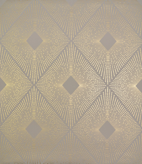 Antonina Vella Harlowe Khaki & Gold Wallpaper Antonina Vella Modern Metals Covers about 56.9 square feet China Unpasted 12.6-in repeat, straight match 20.8-in by 32.8-ft long roll - My Fabric Connection -