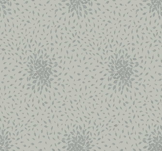 Antonina Vella Petite Leaves Eucalyptus & Silver Wallpaper Antonina Vella Modern Metals Second Edition Covers about 60.5 square feet 27-in by 26.9-ft long roll Unpasted 25.2 - My Fabric Connection -