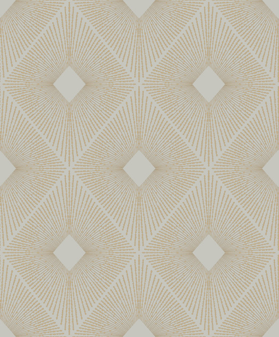 Antonina Vella Harlowe Warm Grey & Gold Wallpaper Antonina Vella Modern Metals Second Edition Covers about 57.2 square feet China Unpasted 12.6-in repeat, straight match 20.8-in by 33-ft long roll - My Fabric Connection -
