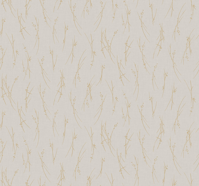 Antonina Vella Sprigs Light Grey & Gold Wallpaper Antonina Vella Modern Metals Second Edition Covers about 60.5 square feet 27-in by 26.9-ft long roll Unpasted 12.6 - My Fabric Connection -