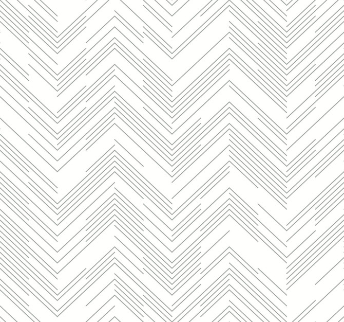 Antonina Vella Polished Chevron White & Silver Wallpaper Antonina Vella Modern Metals Second Edition Covers about 60.5 square feet China Unpasted 25.2-in repeat, straight match 27-in by 26.9-ft long roll - My Fabric Connection -