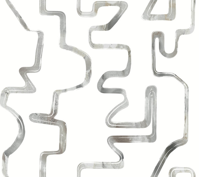 York Wallcoverings Abstract Aura Black Wallpaper Artistic Abstracts Covers about 60.8 square feet Unpasted 24-in repeat, straight match 27-in by 27-ft long roll - My Fabric Connection -