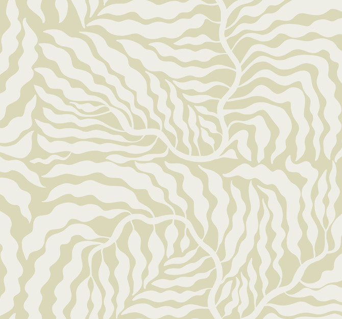 York Wallcoverings Fern Fronds Light Green & White Wallpaper Artistic Abstracts Covers about 60.8 square feet Unpasted 25.25-in repeat, drop match 27-in by 27-ft long roll - My Fabric Connection -