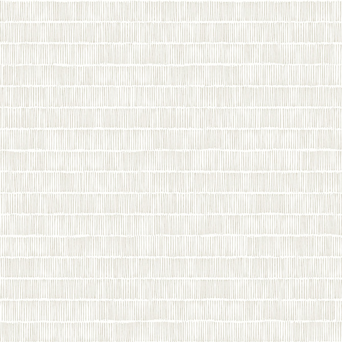 Inspired by Color Horizontal Hash Marks White & Cream Wallpaper Beige & Neutrals Covers about 56.4 square feet Prepasted 20.5-in repeat, straight match 20.5-in by 33-ft long roll - My Fabric Connection -