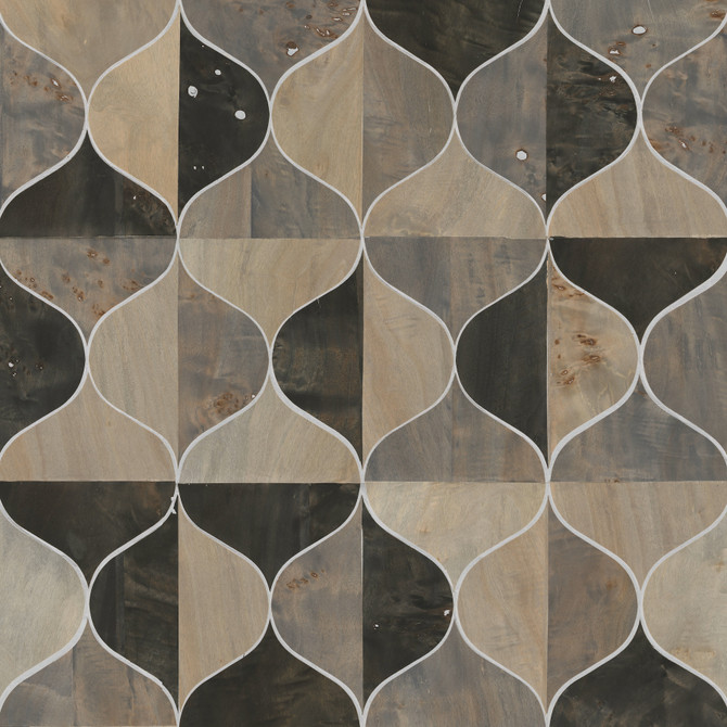 Candice Olson Burlwood Ogee Black & Taupe Wallpaper Candice Olson After 8 Covers about 72 square feet Unpasted 6-in repeat, straight match 36-in by 24-ft long roll - My Fabric Connection -