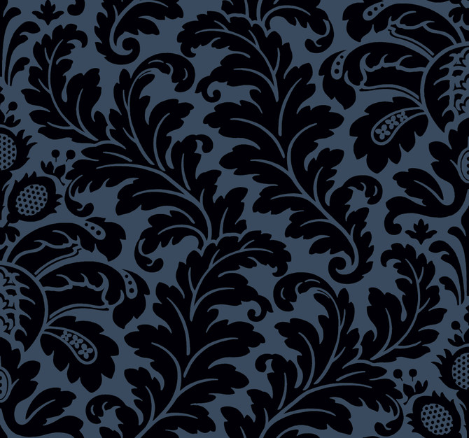 Candice Olson Modern Romance Navy Wallpaper Candice Olson After 8 Covers about 60.8 square feet 27-in by 27-ft long roll Unpasted 25.25 - My Fabric Connection -