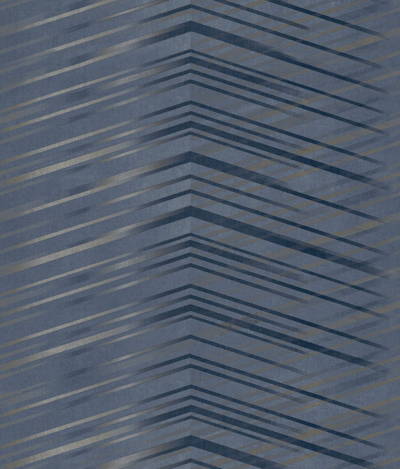 Candice Olson Glistening Chevron Navy Wallpaper Candice Olson After 8 Covers about 56.4 square feet Unpasted 24-in repeat, straight match 20.5-in by 33-ft long roll - My Fabric Connection -