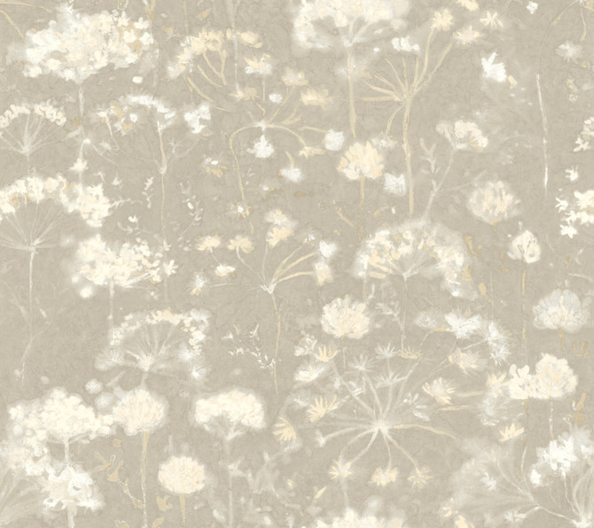 Candice Olson Botanical Fantasy Light Grey Wallpaper Candice Olson Botanical Dreams Covers about 60.8 square feet Unpasted 24-in repeat, straight match 27-in by 27-ft long roll - My Fabric Connection -