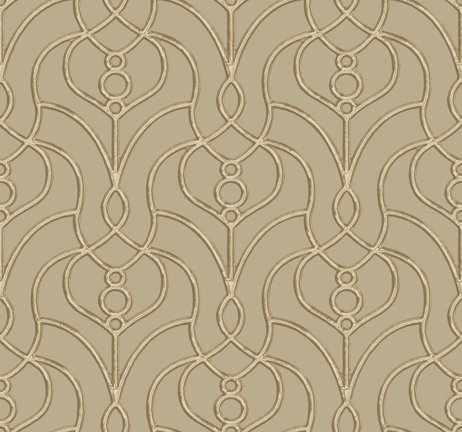 Candice Olson Divine Trellis Taupe Wallpaper Candice Olson Casual Elegance Covers about 60.8 square feet Unpasted 25.25-in repeat, straight match 27-in by 27-ft long roll - My Fabric Connection -