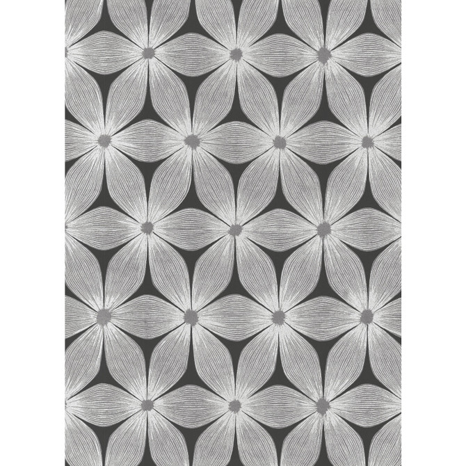 Candice Olson Everlasting Black & Silver Wallpaper Candice Olson Modern Artisan II Covers about 57.8 square feet Unpasted 21-in repeat, straight match 21-in by 33-ft long roll - My Fabric Connection -