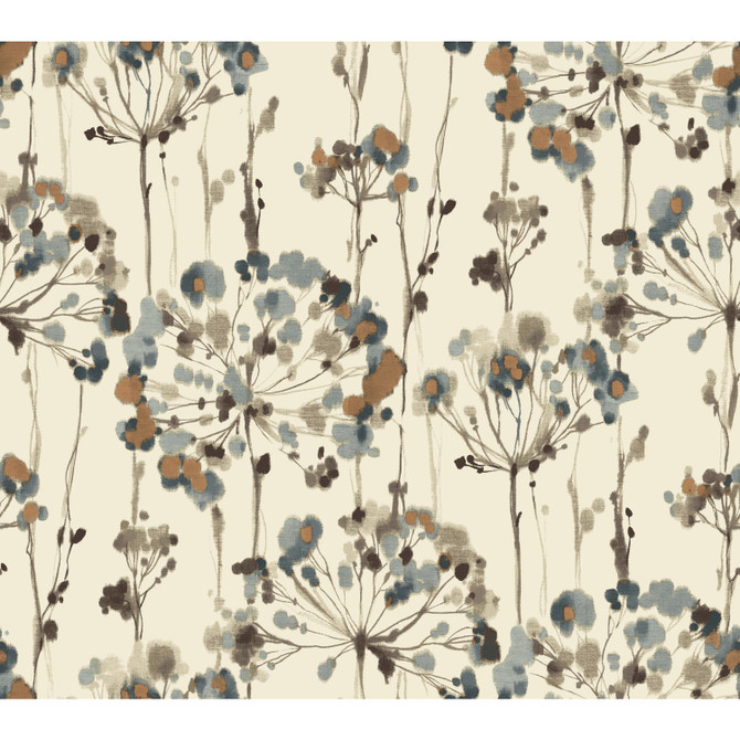 Candice Olson Flourish Teal Wallpaper Candice Olson Modern Artisan II Covers about 60.8 square feet Unpasted 24-in repeat, straight match 27-in by 27-ft long roll - My Fabric Connection -