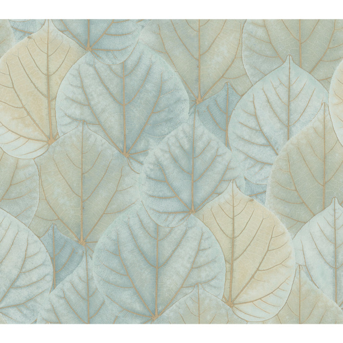 Candice Olson Leaf Concerto Turquoise Wallpaper Candice Olson Modern Nature 2nd Edition Covers about 60.8 square feet 27-in by 27-ft long roll Unpasted 24 - My Fabric Connection -