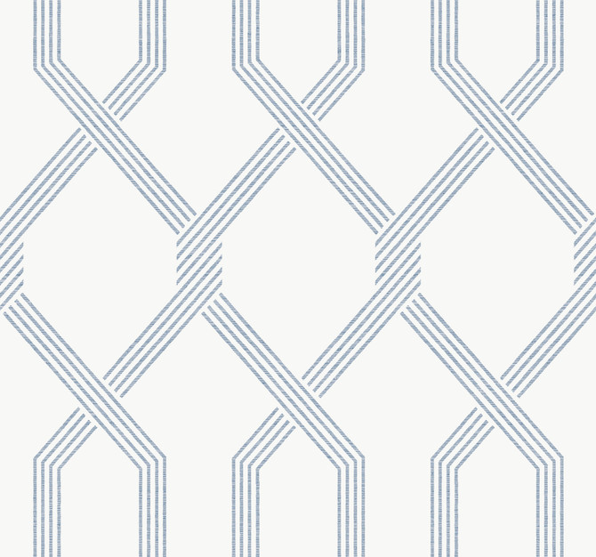 Ronald Redding Palisade Blue Wallpaper Classics Covers about 60.8 square feet Unpasted 25.25-in repeat, straight match 27-in by 27-ft long roll - My Fabric Connection -