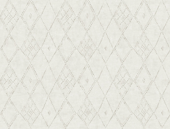 Lemieux et Cie Souk Diamonds Smoke Wallpaper Lemieux et Cie Signature Covers about 60.8 square feet Unpasted 20.5-in repeat, straight match 27-in by 27-ft long roll - My Fabric Connection -