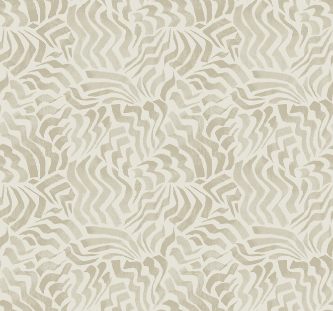 Lemieux et Cie Zora Wave Taupe Wallpaper Lemieux et Cie Signature Covers about 60.8 square feet Unpasted 25.25-in repeat, straight match 27-in by 27-ft long roll - My Fabric Connection - Lemieux et Cie Zora Wave Taupe Wallpaper Lemieux et Cie Signature Covers about 60.8 square feet Unpasted 25.25-in repeat, straight match 27-in by 27-ft long roll - My Fabric Connection -