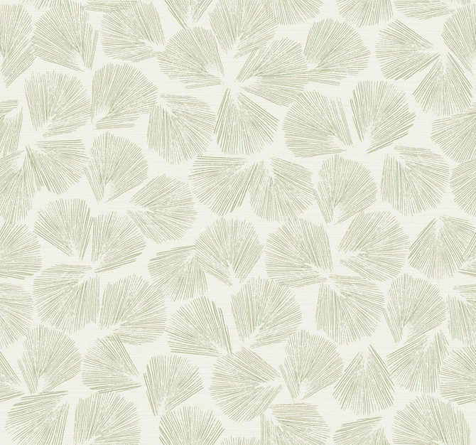 Lemieux et Cie Elora Leaf Green Wallpaper Lemieux et Cie Signature Covers about 60.8 square feet 27-in by 27-ft long roll Unpasted 25.25 - My Fabric Connection -