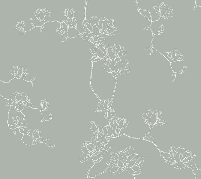 Magnolia Home Magnolia Eucalyptus Branches Wallpaper Magnolia Home 4 Covers about 60.8 square feet 27-in by 27-ft long roll Prepasted 24 - My Fabric Connection -