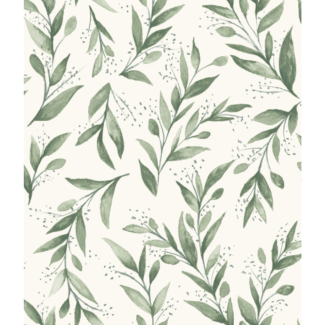 Magnolia Home Olive Branch Olive Grove Wallpaper Magnolia Home Vol. II Covers about 56.4 square feet Prepasted 24-in repeat, drop match 20.5-in by 33-ft long roll - My Fabric Connection -