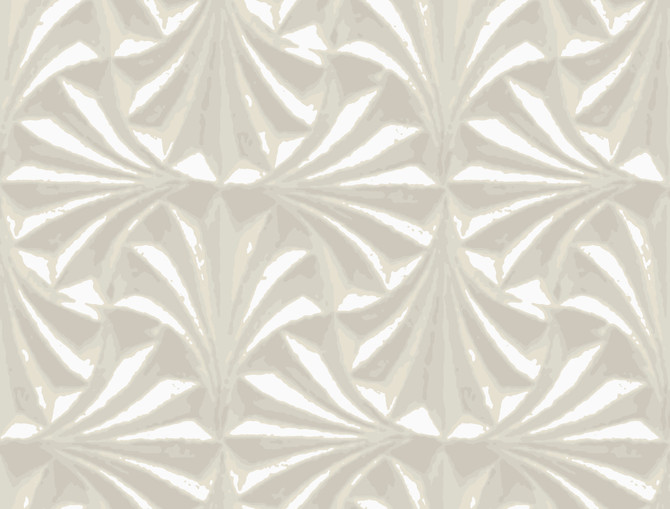 Candice Olson Sculpted Ivory Fans Wallpaper Natural Discovery Covers about 60.8 square feet Unpasted 20.5-in repeat, drop match 27-in by 27-ft long roll - My Fabric Connection -