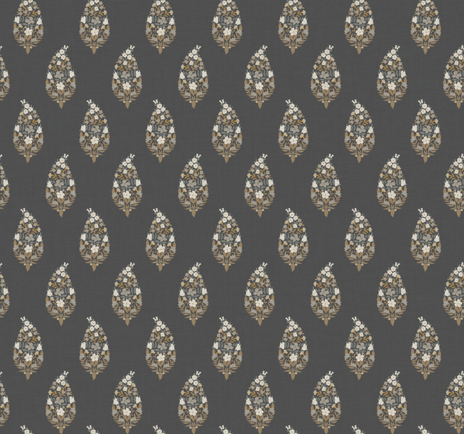 Rifle Paper Co. Paisley Black Wallpaper Rifle Paper Co. 3rd Edition Covers about 60.8 square feet 27-in by 27-ft long roll Unpasted 25.25 - My Fabric Connection -