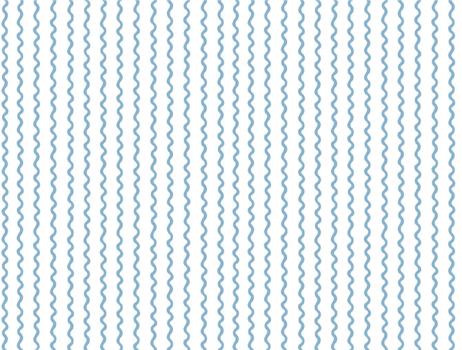 Rifle Paper Co. Rickrack Blue Wallpaper Rifle Paper Co. 3rd Edition Covers about 60.8 square feet Unpasted 20.5-in repeat, straight match 27-in by 27-ft long roll - My Fabric Connection -