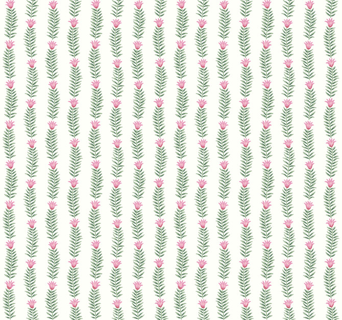 Rifle Paper Co. Eden White & Green Wallpaper Rifle Paper Co. Second Edition Covers about 60.8 square feet 27-in by 27-ft long roll Unpasted 25.25 - My Fabric Connection -