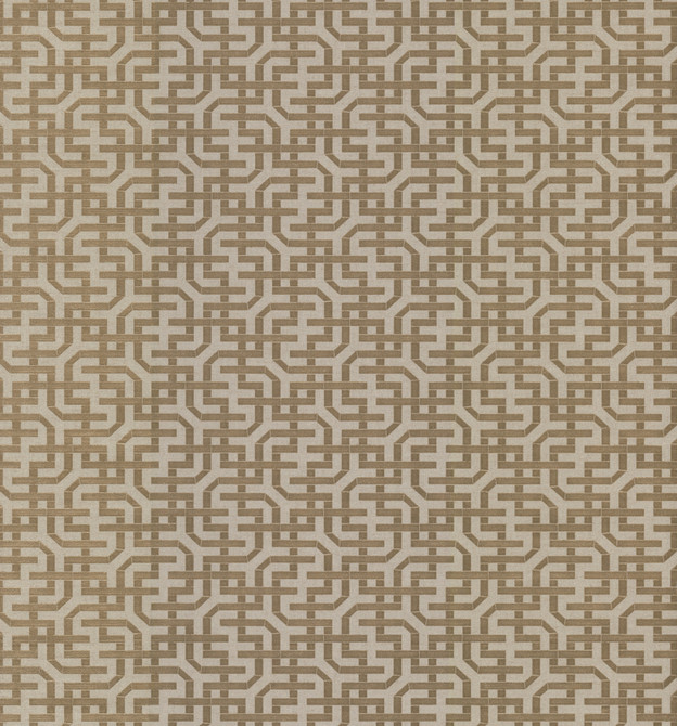 York Wallcoverings Dynastic Lattice Gold Wallpaper Traveler Covers about 56.4 square feet Unpasted 12.8-in repeat, straight match 20.5-in by 33-ft long roll - My Fabric Connection -