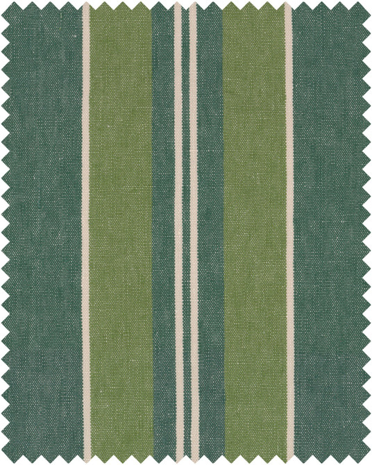 SZEPVIZ STRIPE Heavy Linen (FB00053) by Mind The Gap Designer Fabric | FB00053 | TRANSYLVANIAN ROOTS | Green, White | Fabric Carolina | https://www.fabriccarolina.com/
