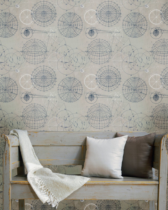 Mind the Gap Wallpaper Astronomy Premium Wallpaper WALLPAPER DESIGNER COLLECTION Non-woven Made in Europe Paste the wall 3 rolls x 20.5 x 3.25 yards - My Fabric Connection -