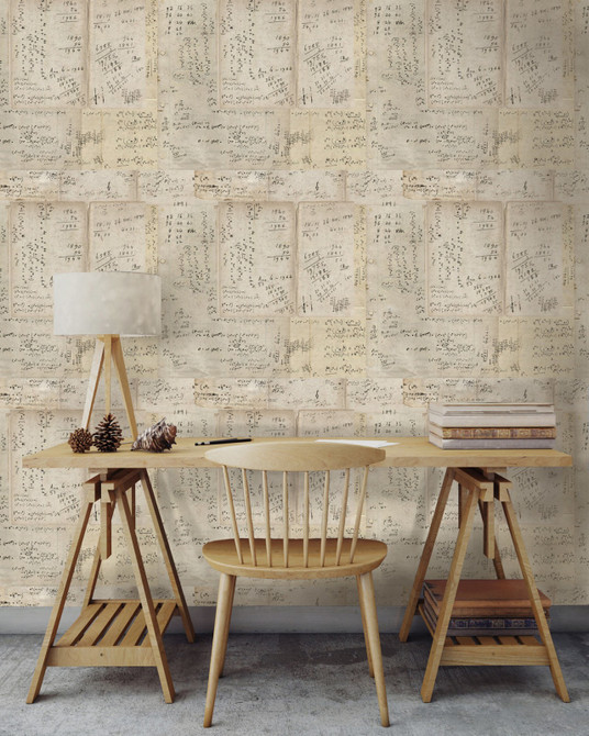 Mind the Gap Wallpaper Math Premium Wallpaper WALLPAPER DESIGNER COLLECTION Non-woven Made in Europe Paste the wall 3 rolls x 20.5 x 3.25 yards - My Fabric Connection -
