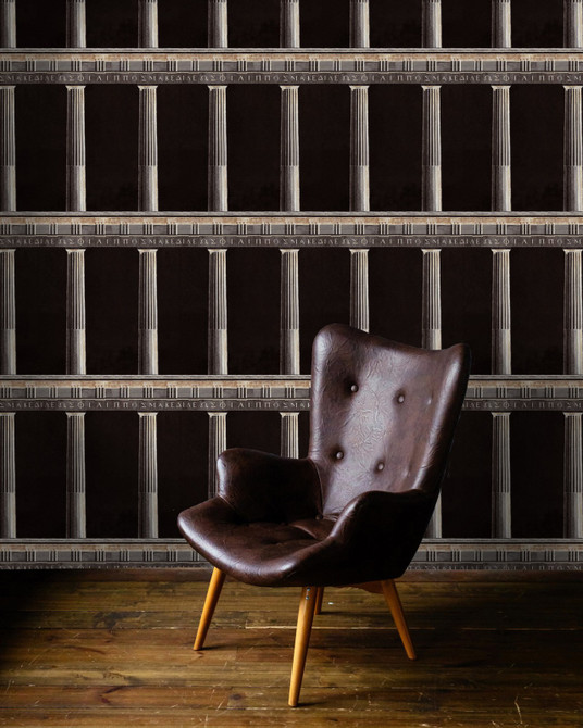 ATHENA Anthracite (WP20212) by Mind The Gap Designer Wallpaper | WP20212 | PREMIUM DESIGNER WALLPAPER COLLECTION | 3 rolls x 20.5 x 118.1 in | 0.52m / 20.5in | 3m / 118in | 4.65mp | 60cm / 23.6in | Black, Brown, Taupe | Non-woven | Paste the wall | 3-rolls in a box | Fabric Carolina | https://www.fabriccarolina.com/